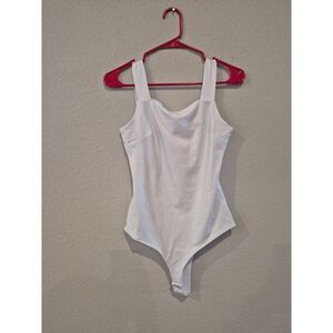 REORIA Women's White Sweetheart Bodysuit Shapewear S NWOT